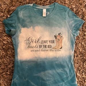 Ladies Fit Handmade Bleached T-Shirt